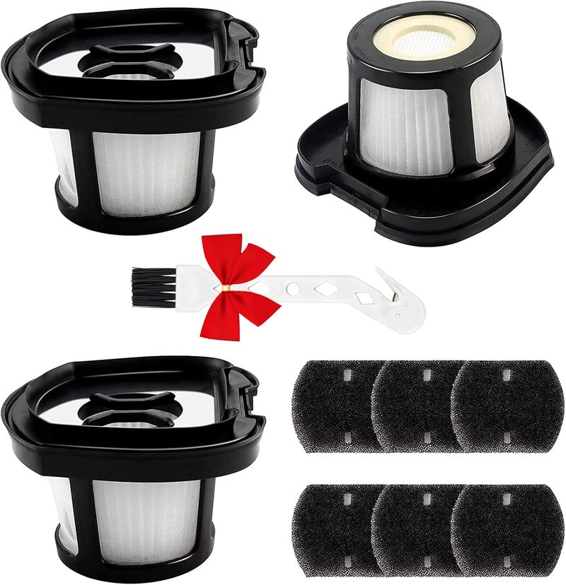 APPLIANCEMATES 3 Pack Handheld Vacuum Filter for Bissell Pet Hair Eraser Lithium Ion Hand Vacuum filter Replacement 2390 2390A 2389 2579 2284W Replaces 1614203 1614212 1614204 with 1 Little Brush for Gift - Image 1